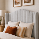 Ver imagem 2 de Cabeceira Cama Box Casal Queen 160cm Zoe Estofada Boucle Moderna