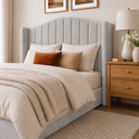 Ver imagem 3 de Cabeceira Cama Box Casal Queen 160cm Zoe Estofada Boucle Moderna