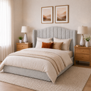 Ver imagem 4 de Cabeceira Cama Box Casal Queen 160cm Zoe Estofada Boucle Moderna