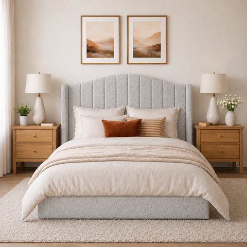 Cabeceira Cama Box Casal Queen 160cm Zoe Estofada Boucle Moderna