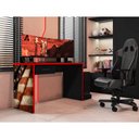 Ver imagem 3 de Mesa Gamer Drx 9000 Eua Multiuso com Gaveta para Escritório - Preto / Vermelho
