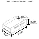 Ver imagem 4 de Cômoda 4 Gavetas Angra Rimo Jequitibá/Carvalho