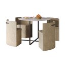 Ver imagem 1 de Conj. Compacto Sala de Jantar Pixel - Mesa Redonda C/ 4 Cadeiras Estofadas