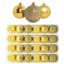 Ver imagem 1 de Conjunto 24 Bolas de Natal Dourado Tradicional Misto Glitter, Brilho e Fosca 6cm Prime