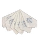 Ver imagem 1 de Jogo De Guardanapo Flor De Lis Em Linho - 6 Unidades