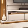 Estante Home Theater Montane Off White Cinamomo - HB Móveis - 5