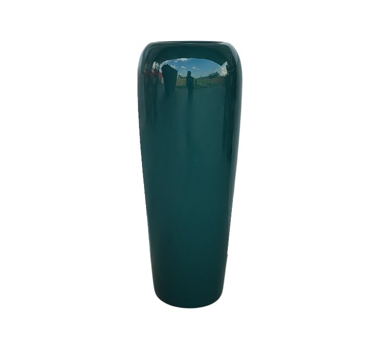 Vaso de Fibra de Vidro Estilo Vietnamita Verde 76x29 cm - 1