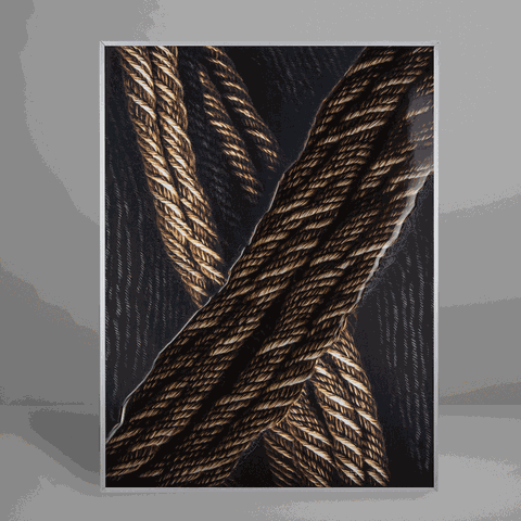 Quadro Decorativo Rustic Rope Relevo
