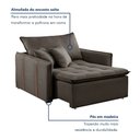 Ver mais imagens de Poltrona Cama em Madeira Eucalipto 110 Cm Detroid Elegance Móveis Veludo