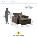 Ver imagem 2 de Poltrona Cama em Madeira Eucalipto 110 Cm Detroid Elegance Móveis Veludo