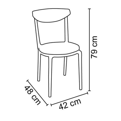 Cadeira Plastica Montavel Luna 2 Base Bege e Assento Caramelo