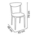 Ver imagem 1 de Cadeira Plastica Montavel Luna 2 Base Bege e Assento Caramelo