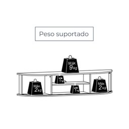 Rack Suspenso Para TV até 75 Polegadas Algarve - 7