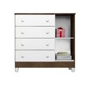 Ver imagem 5 de Quarto de Bebê Ariel 4 Portas com Berço Mirelle Branco Acetinado Amadeirado e Colchão –