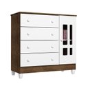 Ver imagem 4 de Quarto de Bebê Ariel 4 Portas com Berço Mirelle Branco Acetinado Amadeirado e Colchão –
