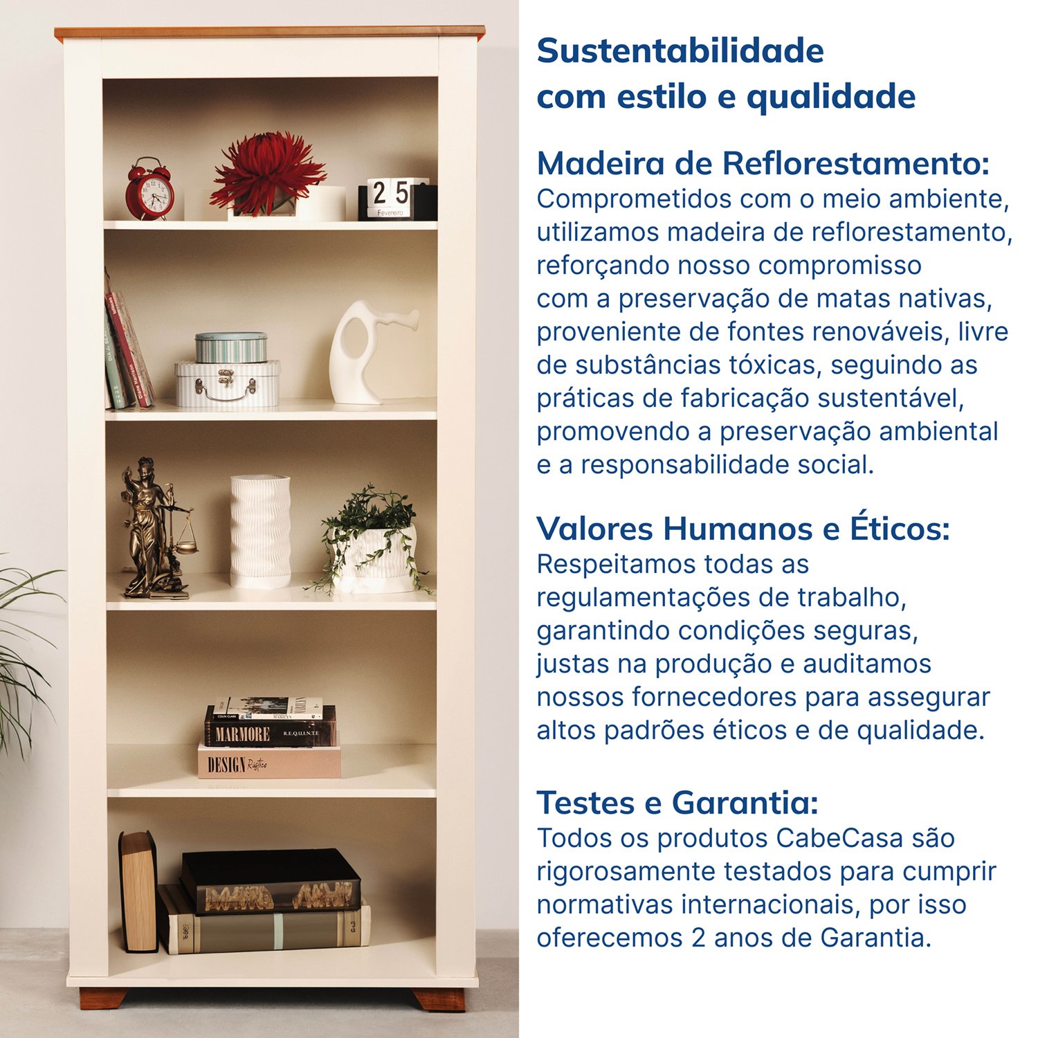 Conjunto Home Office 1 Mesa 120cm 2 Gavetas 1 Estante para Livros Ananda Cabecasa Madeiramadeira - 10