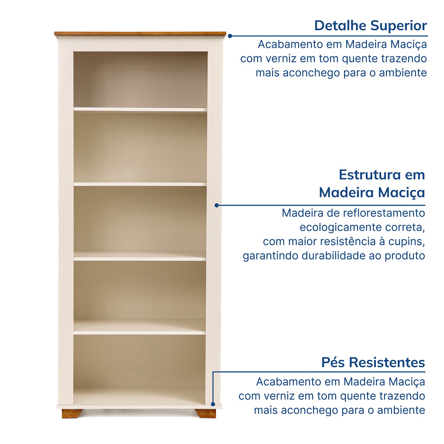 Conjunto Home Office 1 Mesa 120cm 2 Gavetas 1 Estante para Livros Ananda Cabecasa Madeiramadeira - 9