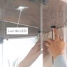 Cristaleira para Sala de Jantar 4 Portas Vidro e Curva com Espelho Led e Nicho Garrafeiro Marina - 12