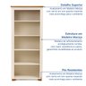 Conjunto Home Office 1 Mesa 150cm 3 Gavetas 1 Estante para Livros Ananda CabeCasa MadeiraOriginals - 9