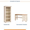 Conjunto Home Office 1 Mesa 150cm 3 Gavetas 1 Estante para Livros Ananda CabeCasa MadeiraMadeira - 2