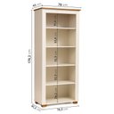 Ver imagem 4 de Conjunto Home Office 2 Peças Escrivaninha e Estante 100% MDF 150cm Ananda CabeCasa MadeiraOriginals Off White/Mel