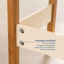 Ver imagem 7 de Conjunto Home Office 2 Peças Escrivaninha e Estante 100% MDF 150cm Ananda CabeCasa MadeiraOriginals Off White/Mel
