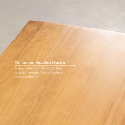 Kit 2 Peças com Mesa para Escritório 150cm Pés em Madeira Maciça e Estante para Livros Ananda Cabecasa Madeiramadeira - 6