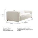 Ver imagem 3 de Kit Sofá 2 Lugares 160cm e Poltrona Decorativa Escritório Orgânico Cecília Bouclé Branco