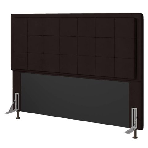 Cabeceira Cama Box Queen Canada 160 Cm Sintético MV Estofados Marrom