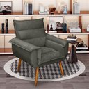 Ver imagem 1 de Poltrona Decorativa Cuba Suede Cinza - MV Estofados Shop