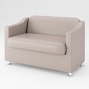 Ver imagem 1 de Poltrona Namoradeira Recepção Clinica Dentista – Balaqui Decor Cor:Bege
