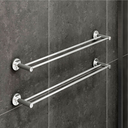 Ver imagem 3 de Toalheiro Duplo para Banheiro Alto Brilho Atenas Grego Metal 65cm