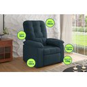 Ver imagem 2 de Poltrona Esmeralda Retrátil/reclinável Suede Xflex Sofás