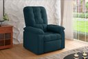 Ver imagem 1 de Poltrona Esmeralda Retrátil e Reclinável Suede Petróleo - Xflex Sofás