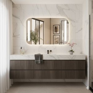 Espelheira Retangular 50x70cm Touch Led 6000k Crys