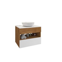 Conj Banheiro Gabinete Bali Naturalle Branco 2076113 Bechara - 1