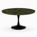 Ver imagem 1 de Mesa de Jantar Saarinen Redonda 150 cm Tampo Mármore Verde Vitória Régia Base Laca Preta