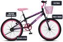 Ver imagem 5 de Bicicleta Jully Aro 20 Aero 36 Raias, Freios V-Brake Dianteiro e Traseiro, Suporte de Guidão Down Hi