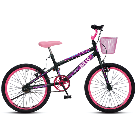 Bicicleta Jully Aro 20 Aero 36 Raias, Freios V-Brake Dianteiro e Traseiro, Suporte de Guidão Down Hi