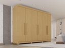 Ver imagem 1 de Guarda-Roupa Casal 100% MDF 6 Portas 274cm Multimóveis Madeirado