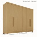 Ver imagem 2 de Guarda-Roupa Casal 100% MDF 6 Portas 274cm Multimóveis Madeirado