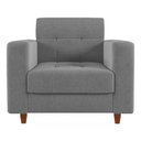 Ver imagem 1 de Poltrona Decorativa Verona Suede Cinza- Renascer Decor