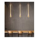 Ver imagem 6 de Pendente Gota Cristal Bolhas Luminária Lavabo Cabeceira Led Equipe Original 30cm