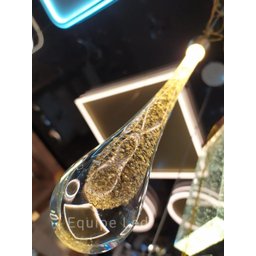 Pendente Gota Cristal Bolhas Luminária Lavabo Cabeceira Led Equipe Original 30cm - 7