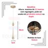 Pendente Gota Cristal Bolhas Luminária Lavabo Cabeceira Led Equipe Original 30cm - 2
