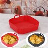 Kit 3 Formas Silicone Fritadeira Quadrada Airfryer 16cm - 2