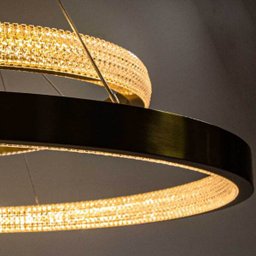 Lustre Pendente Bella Oca 2 Arcos 60 e 40cm 54W Gd002 St1877 - 4