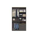 Ver imagem 3 de Guarda Roupa 4 Portas New Conect 4.3 e 3 Gavetas Branco/Jatoba - Santos Andirá