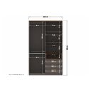 Ver imagem 2 de Guarda Roupa 4 Portas New Conect 4.3 e 3 Gavetas Branco/Jatoba - Santos Andirá