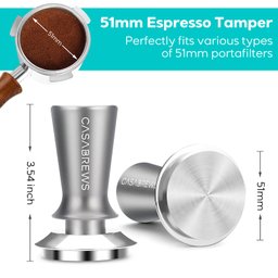 Casabrews Tamper de Espresso 51mm Calibrado com Base Inox (cinza) - 2